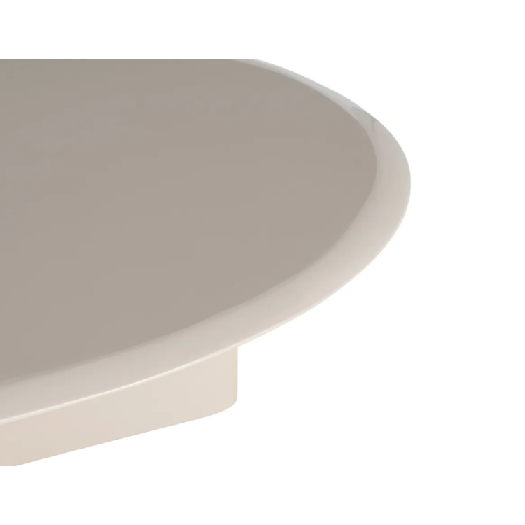Table basse beige laquée 89 cm –...