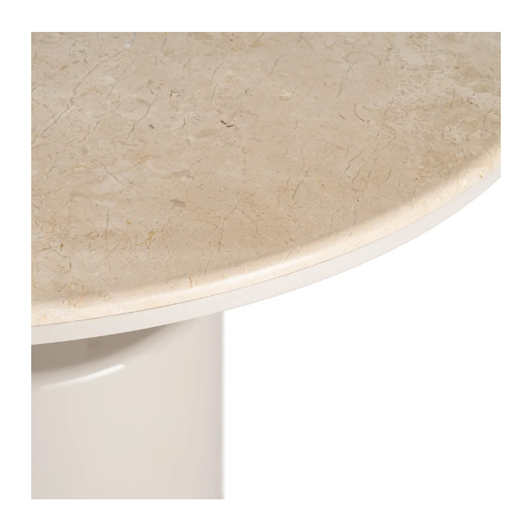 Table à manger ronde beige effet...