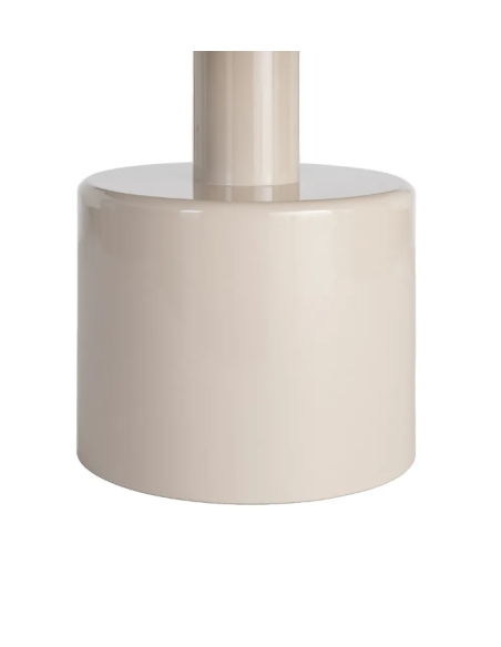 Table à manger ronde beige effet marbre 120 cm – Pied central design