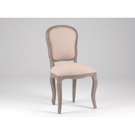 Chaise Alceste en acajou et coton
