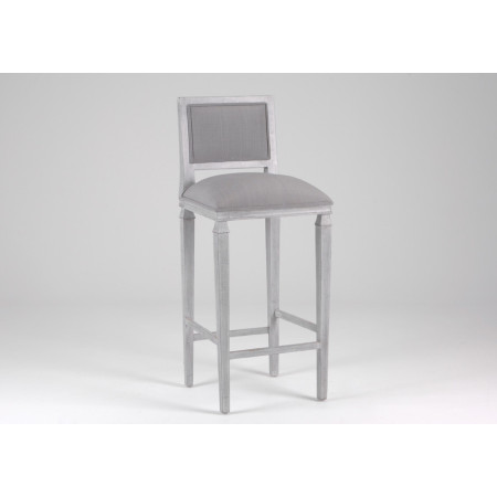 Chaise de bar Bruges en acajou et coton