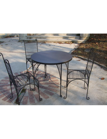 Chaise en métal Nycéa Noire