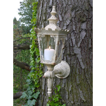 Lanterne à fixer crème vieillie