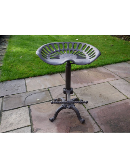 Tabouret siège de tracteur en métal hauteur réglable