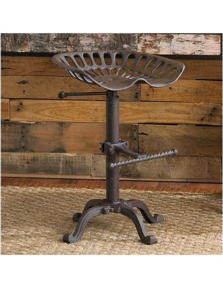 Tabouret siège de tracteur en métal hauteur réglable