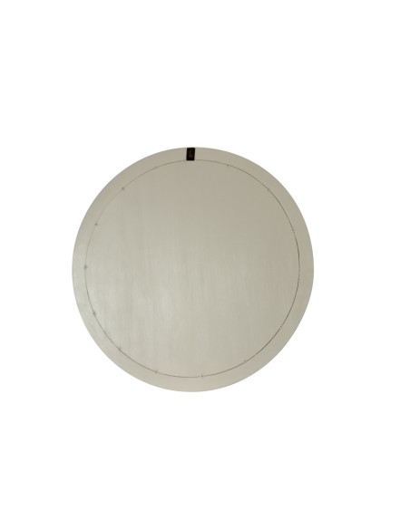 Grand miroir rond sculpté Debussy en acajou diamètre 120 cm