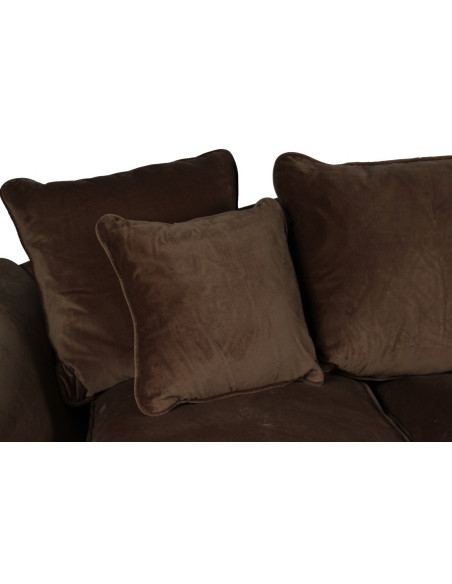 Canapé 3 places Marquise en chêne et velours