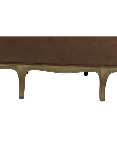 Canapé 3 places Marquise en chêne et velours