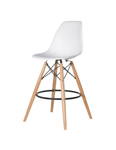 Tabouret de bar haut blanc