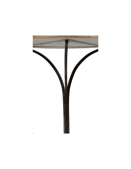 Table guéridon en chêne avec pied métal
