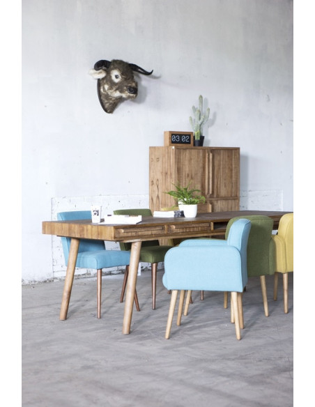 Table en bois style scandinave 6 à 12 personnes Kennedy