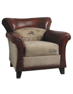 Fauteuil en coton imprimé...