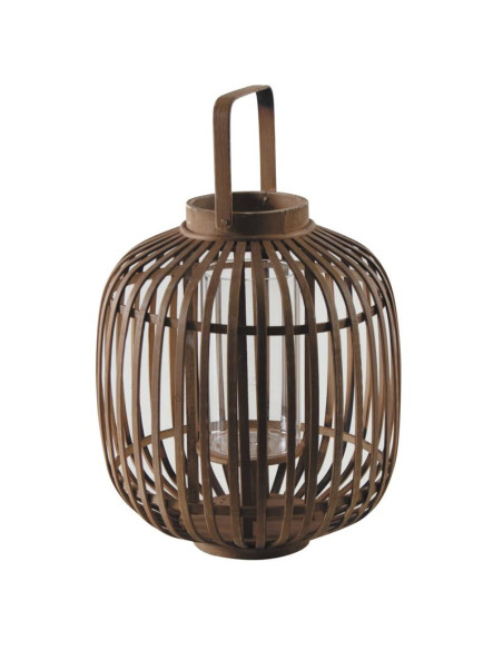 Lanterne ronde en bambou naturel