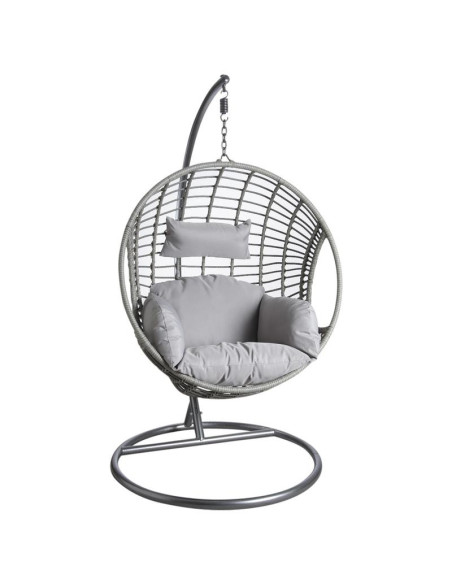 Fauteuil rond suspendu balancelle sur pied