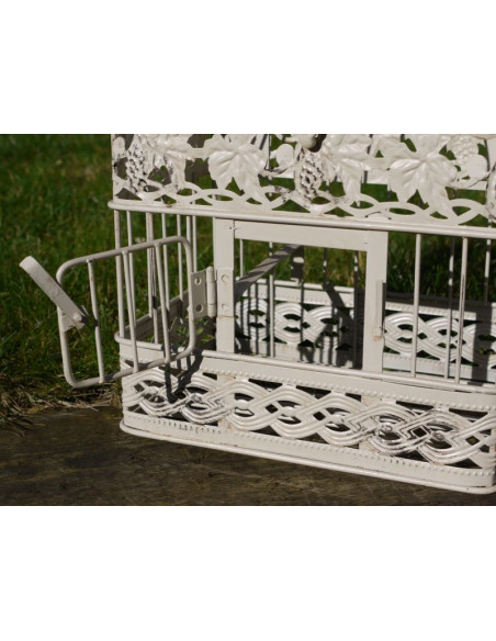 Cage à oiseaux rectangulaires décor feuilles (lot de 2)