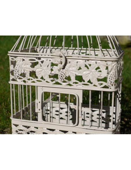 Cage à oiseaux rectangulaires décor feuilles (lot de 2)