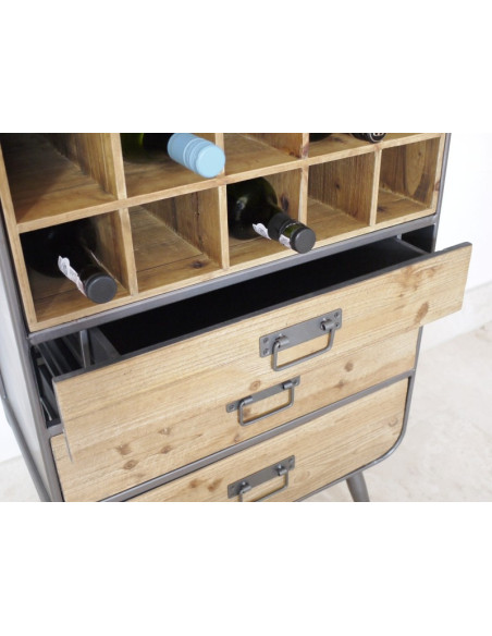 Bar cave à vin au style Industriel