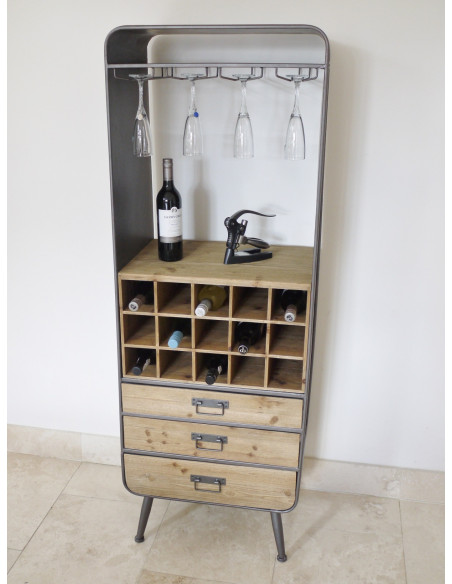 Bar cave à vin au style Industriel