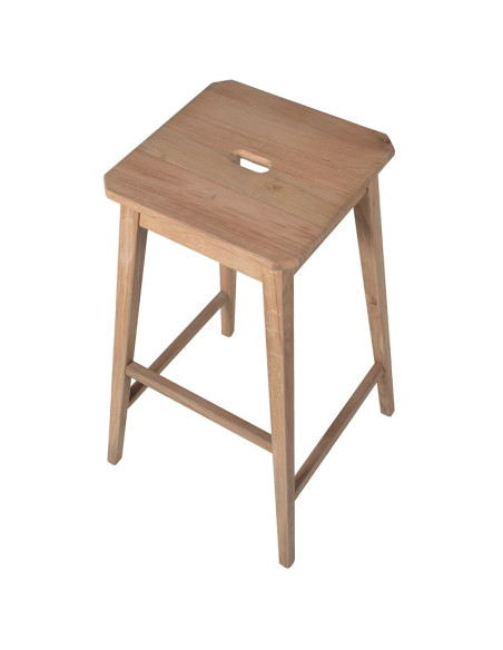 Tabouret de bar carré en chêne clair