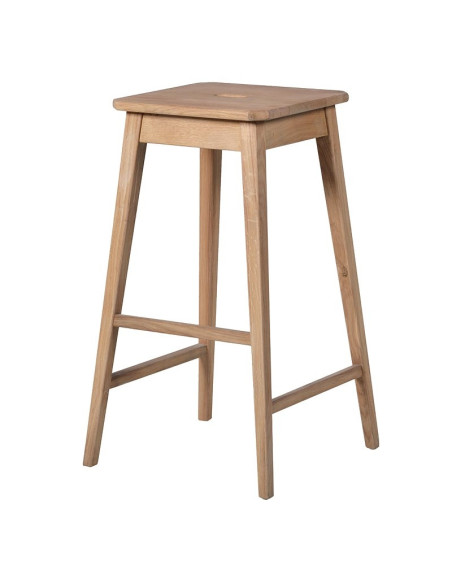 Tabouret de bar carré en chêne clair