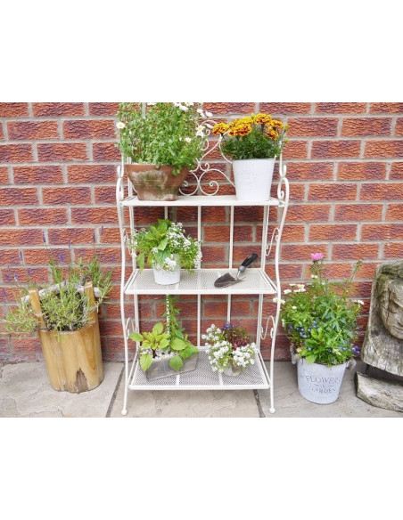 Etagère métallique pour plantes 3 niveaux