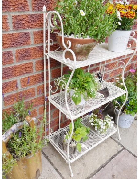 Etagère métallique pour plantes 3 niveaux