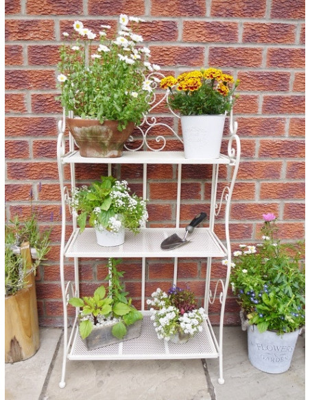 Etagère métallique pour plantes 3 niveaux