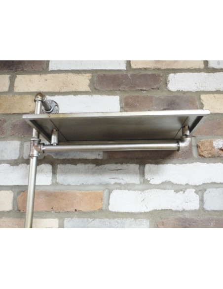 Double étagère murale en métal Indus