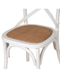 Chaise bistrot en bois blanc 2