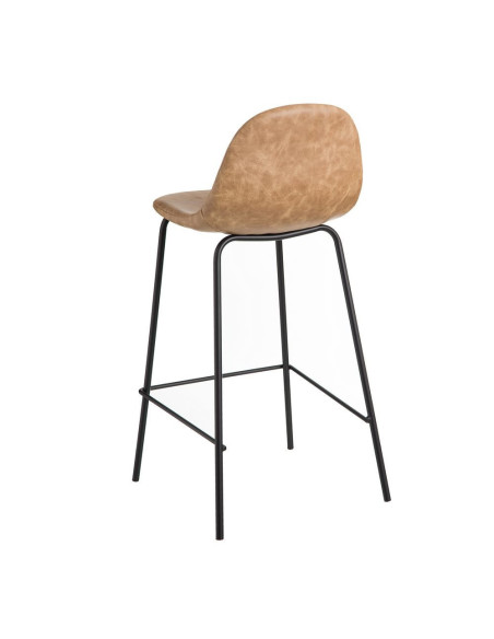 Tabouret de bar Beige avec pieds en métal