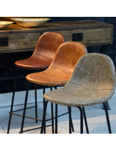 Tabouret de bar Beige avec...