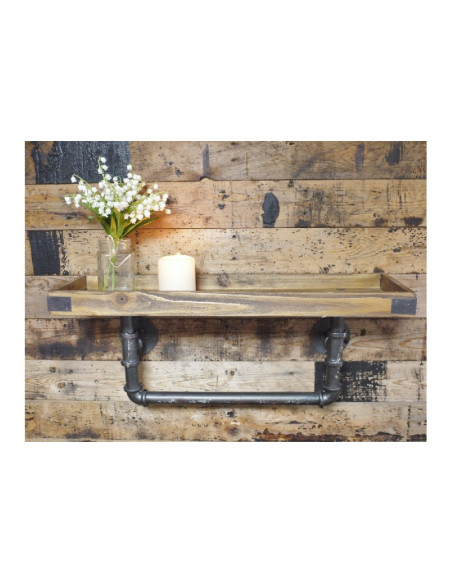 Etagère en bois et métal de style Indus