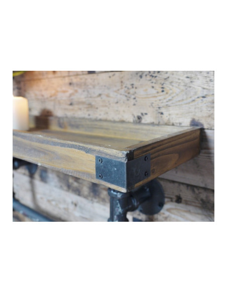 Etagère en bois et métal de style Indus