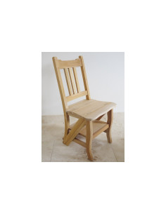 Chaise escabeau en bois...