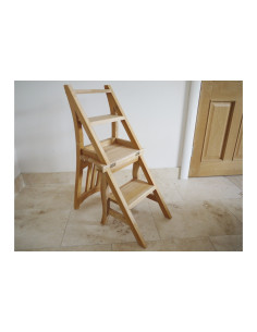 Chaise escabeau en bois... 2