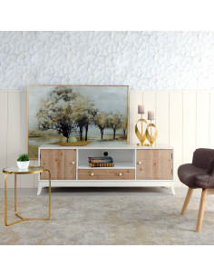 Meuble télé chic en bois clair 2