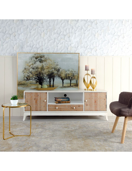 Meuble télé chic en bois clair