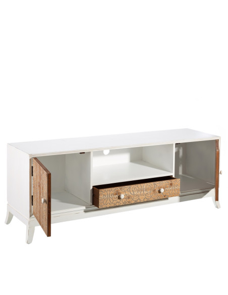 Meuble télé chic en bois clair