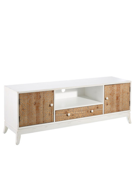 Meuble télé chic en bois clair