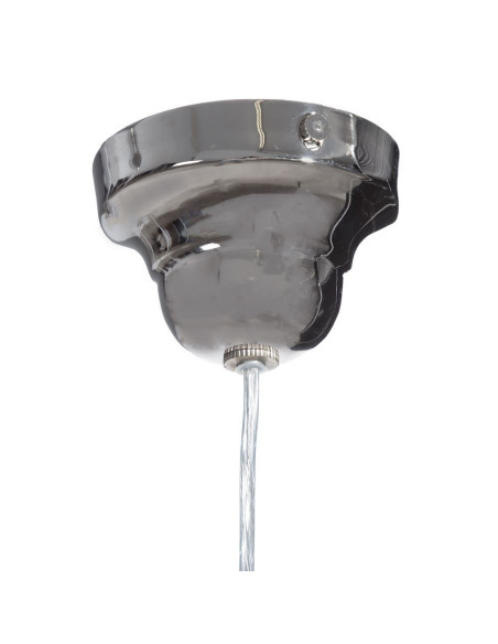 Plafonnier en perles de bois style bord de mer