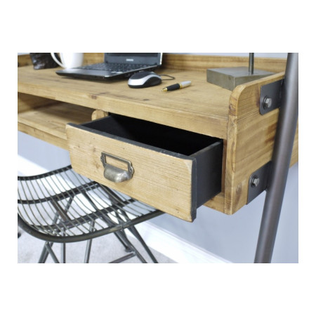 Bureau mural avec étagères de style...