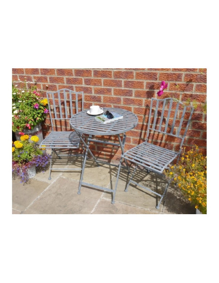 Ensemble de jardin pliable table + 2 chaises