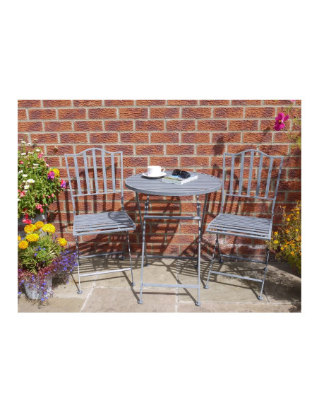 Ensemble de jardin pliable table + 2 chaises