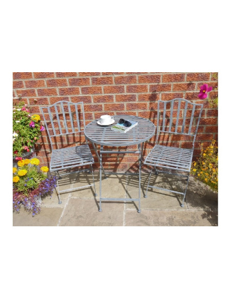 Ensemble de jardin pliable table + 2 chaises