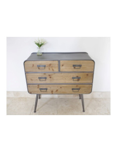 Commode rétro en métal et...