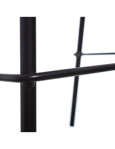 Lot de 2 Tabourets de bar Industriel avec dossier bois