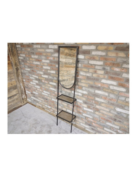 Miroir mural avec étagères