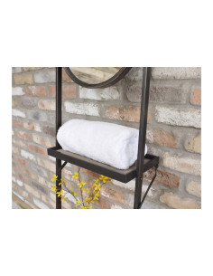 Miroir mural avec étagères 2