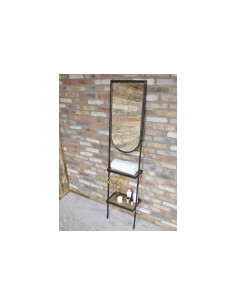 Miroir mural avec étagères