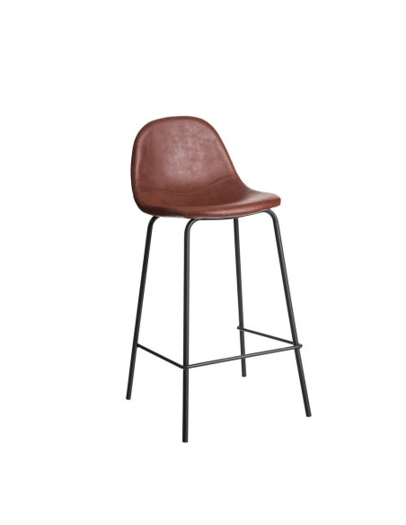Tabouret de bar Marron avec pieds en métal